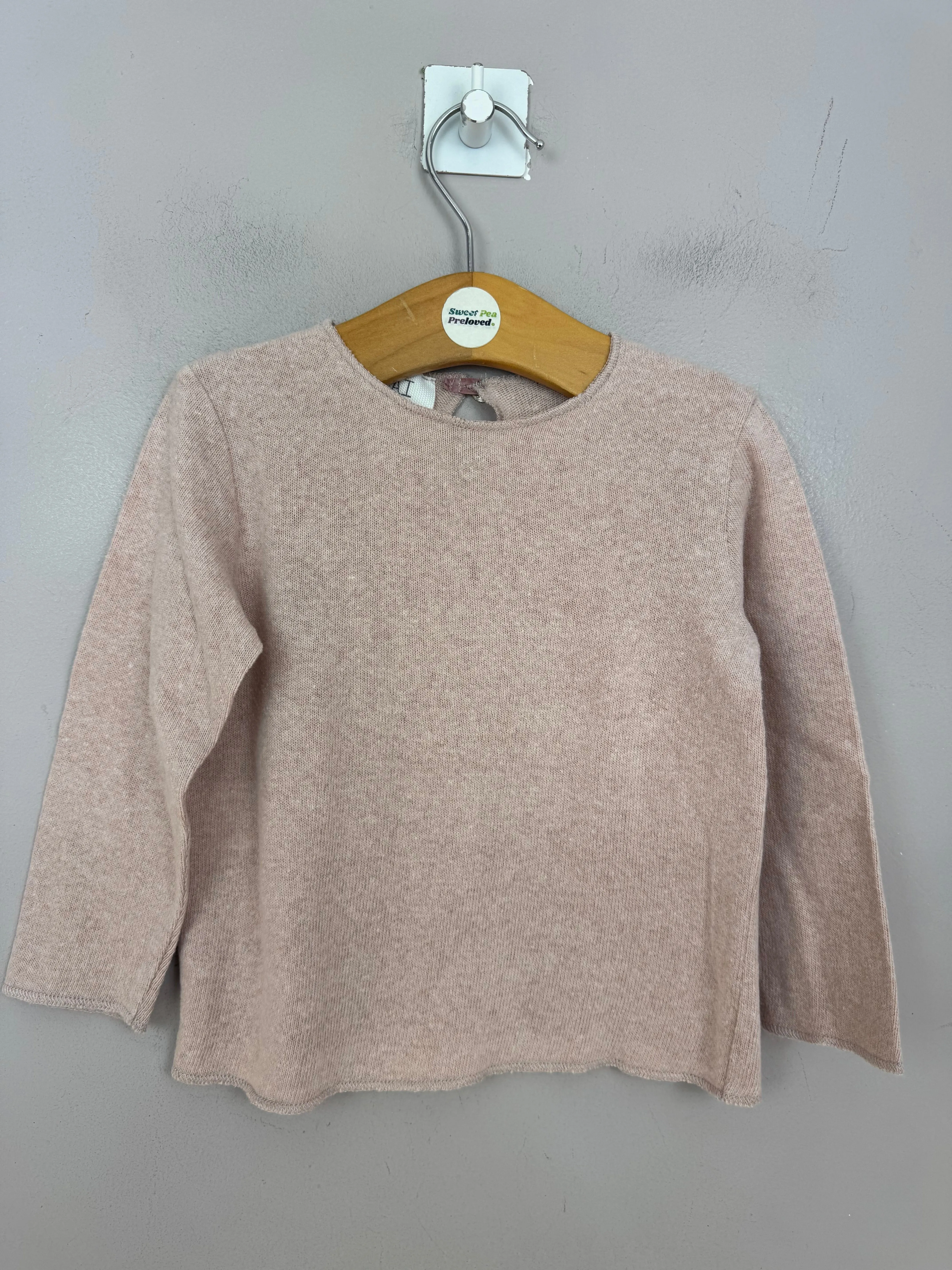 Opililai pale pink knit jumper 24m