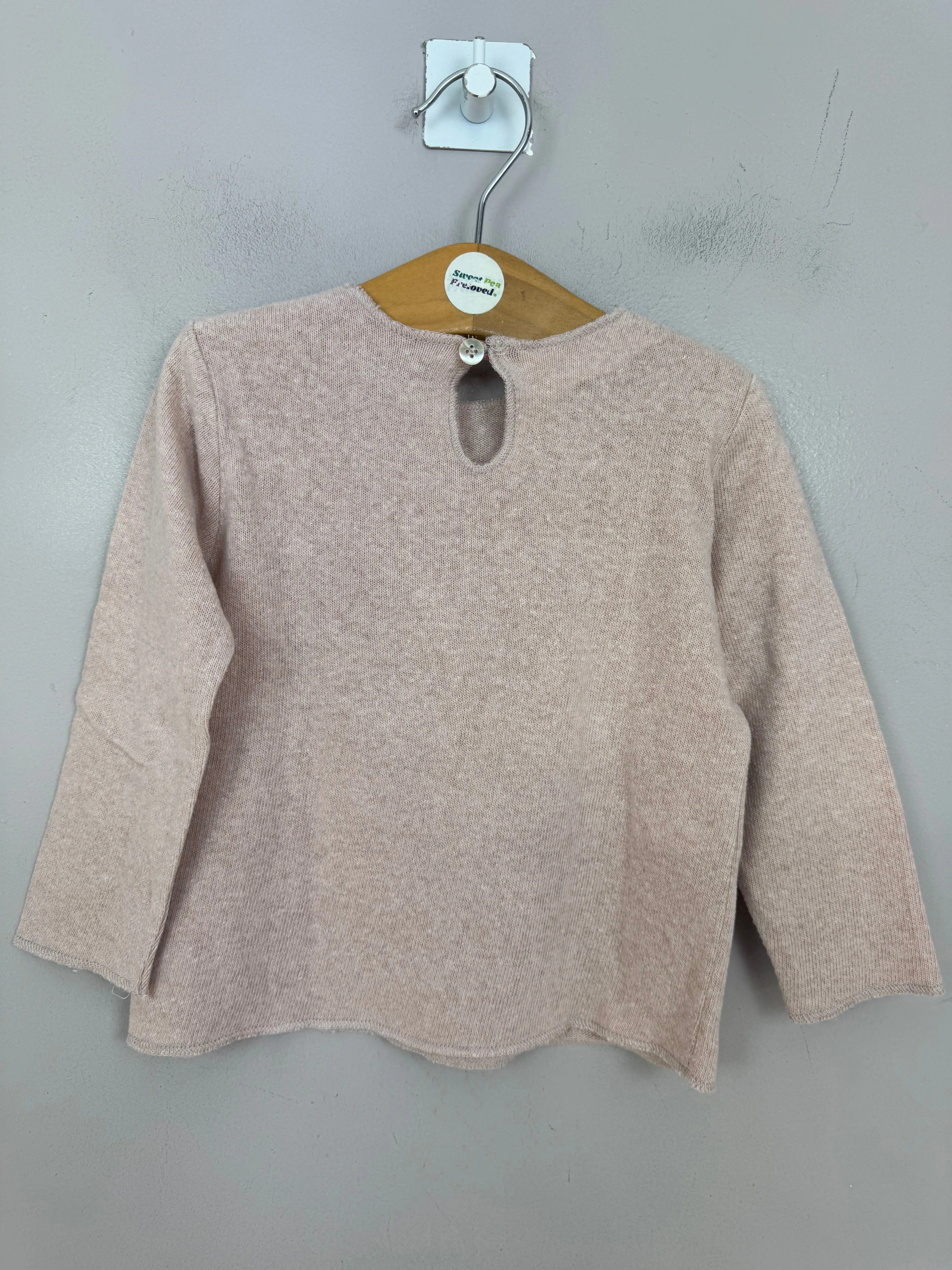 Opililai pale pink knit jumper 24m