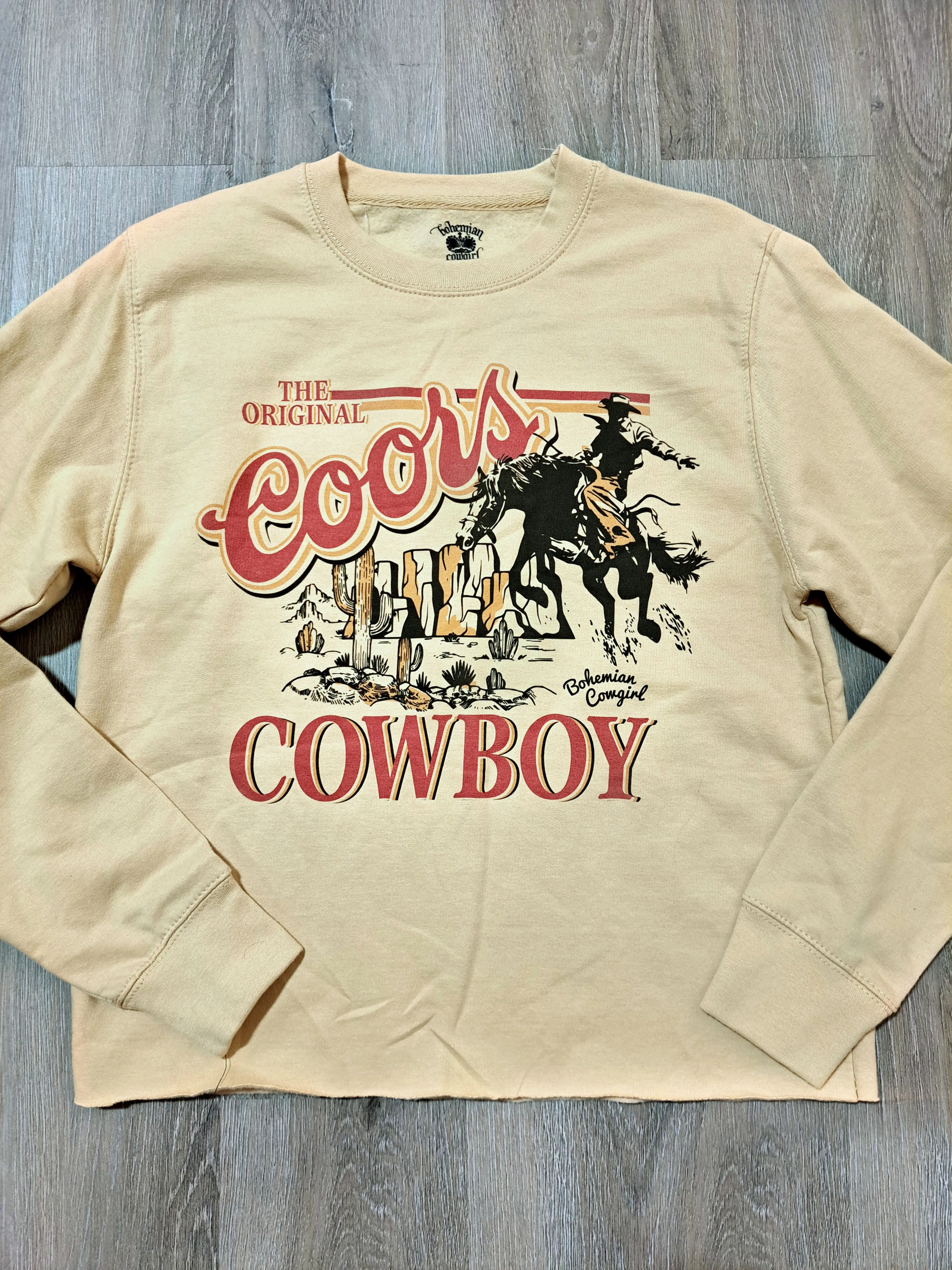 Original Coors Cowboy Tan Sweatshirt - WS
