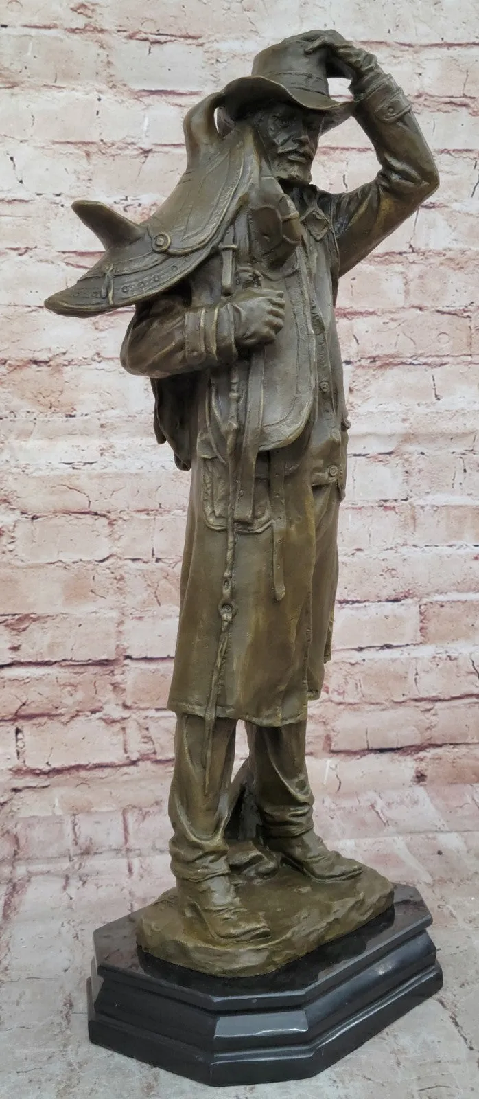 Original Season Cowboy Sheriff Bronze Sculpture Statue Hot Cast Home Deco
