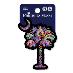 Palm and Moon Rugged Sticker