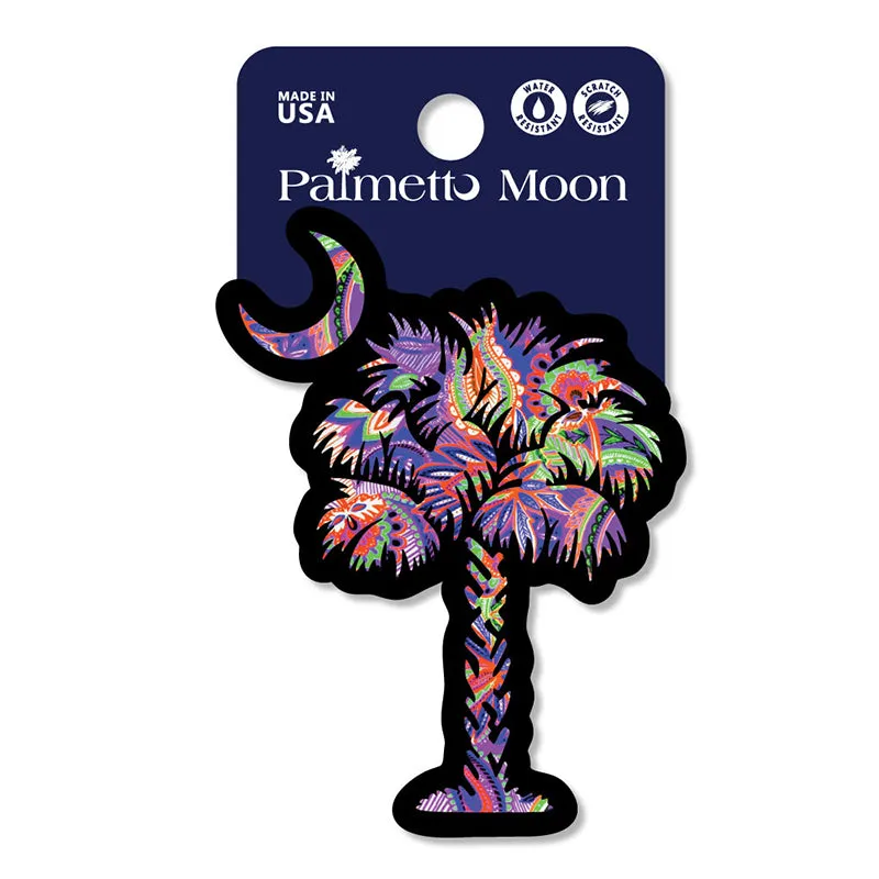 Palm and Moon Rugged Sticker