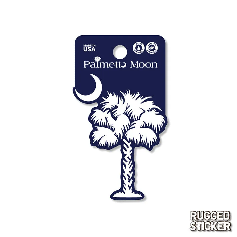 Palm and Moon Rugged Sticker