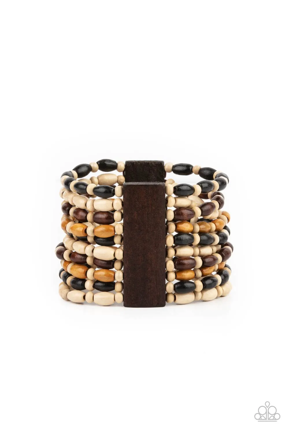 Paparazzi Cayman Carnival - Multi Wooden Bracelet