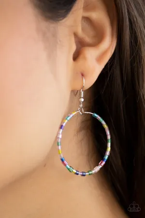 Paparazzi Colorfully Curvy - Multi Hoop Earrings