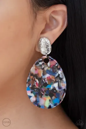 Paparazzi Confetti Collage - Multi Clip-On Earrings