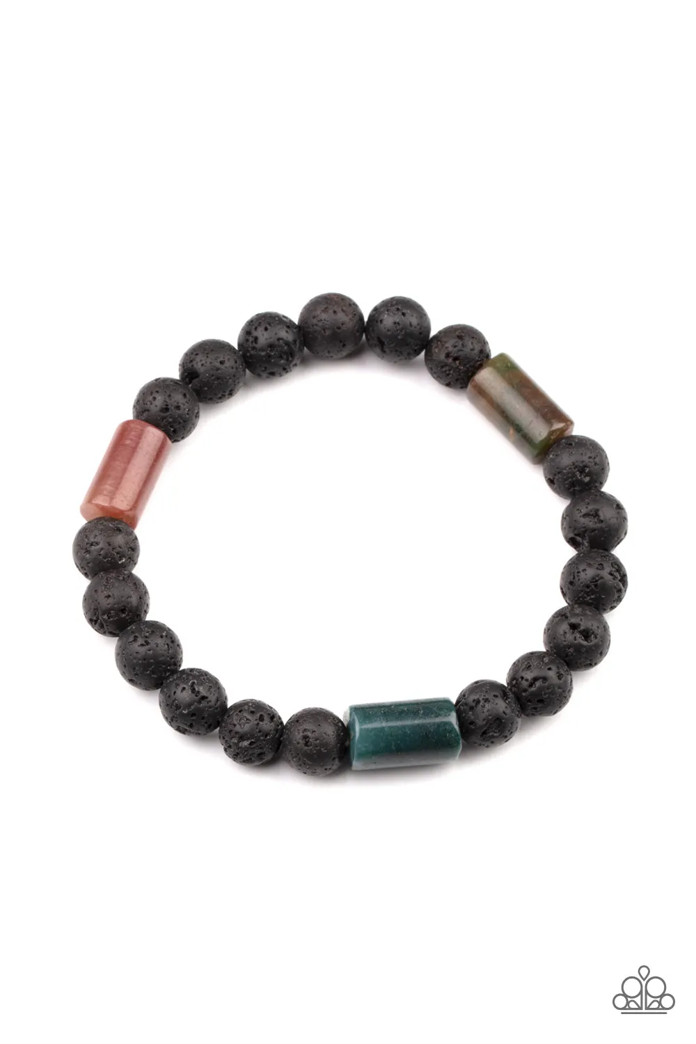 Paparazzi Earthy Energy - Green Beaded Bracelet