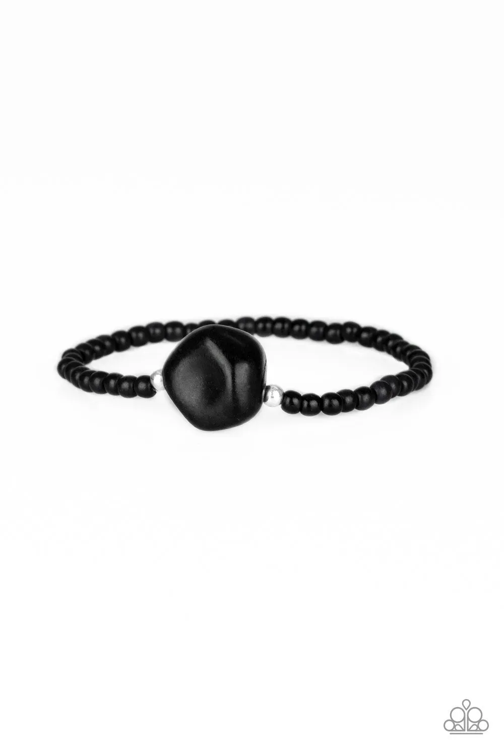 Paparazzi - Eco Eccentricity - Black  Stone Urban Bracelet