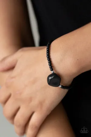 Paparazzi - Eco Eccentricity - Black  Stone Urban Bracelet