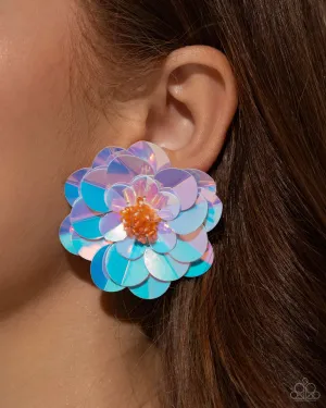 Paparazzi Floating Florals - Multi Sequins Earrings