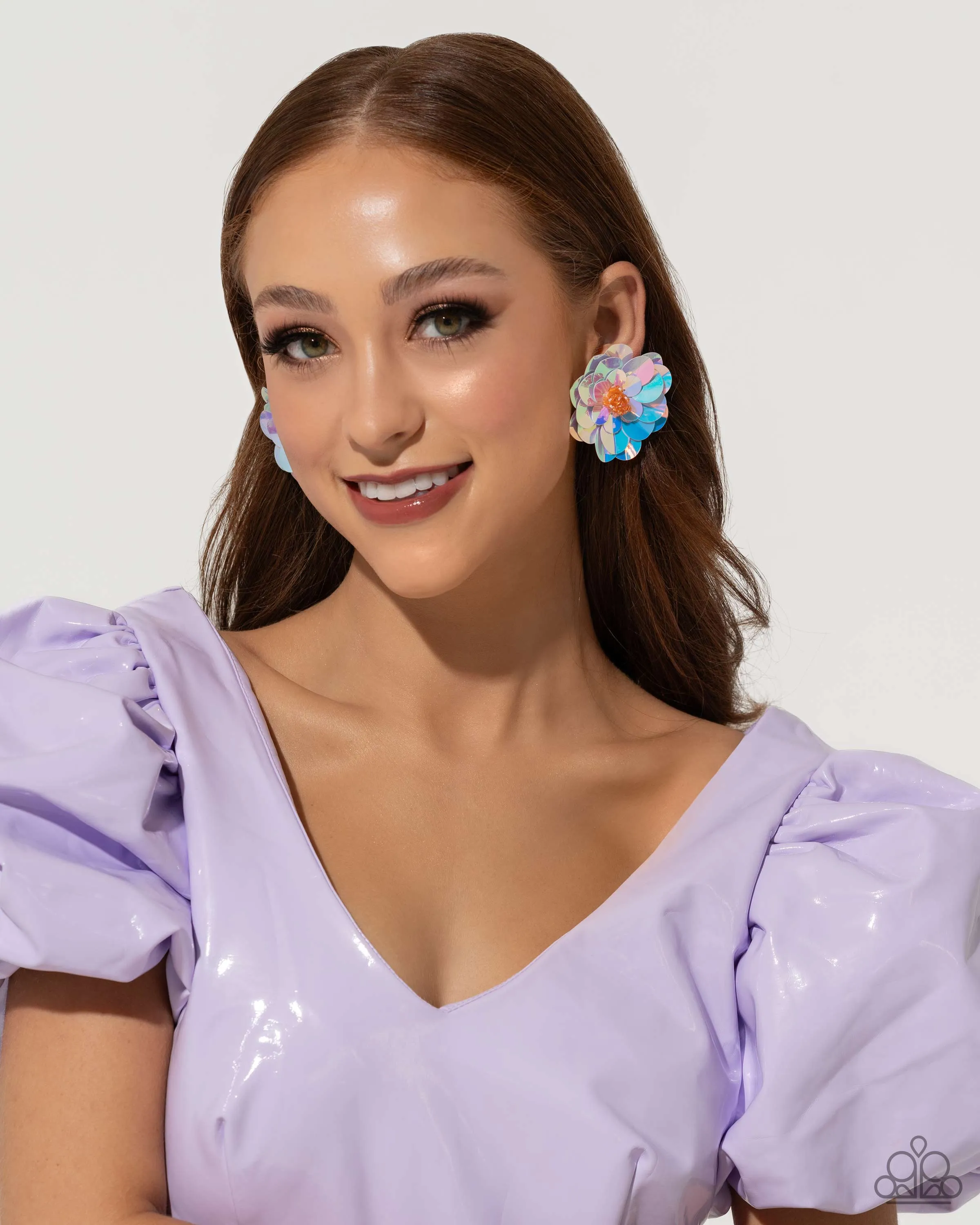 Paparazzi Floating Florals - Multi Sequins Earrings