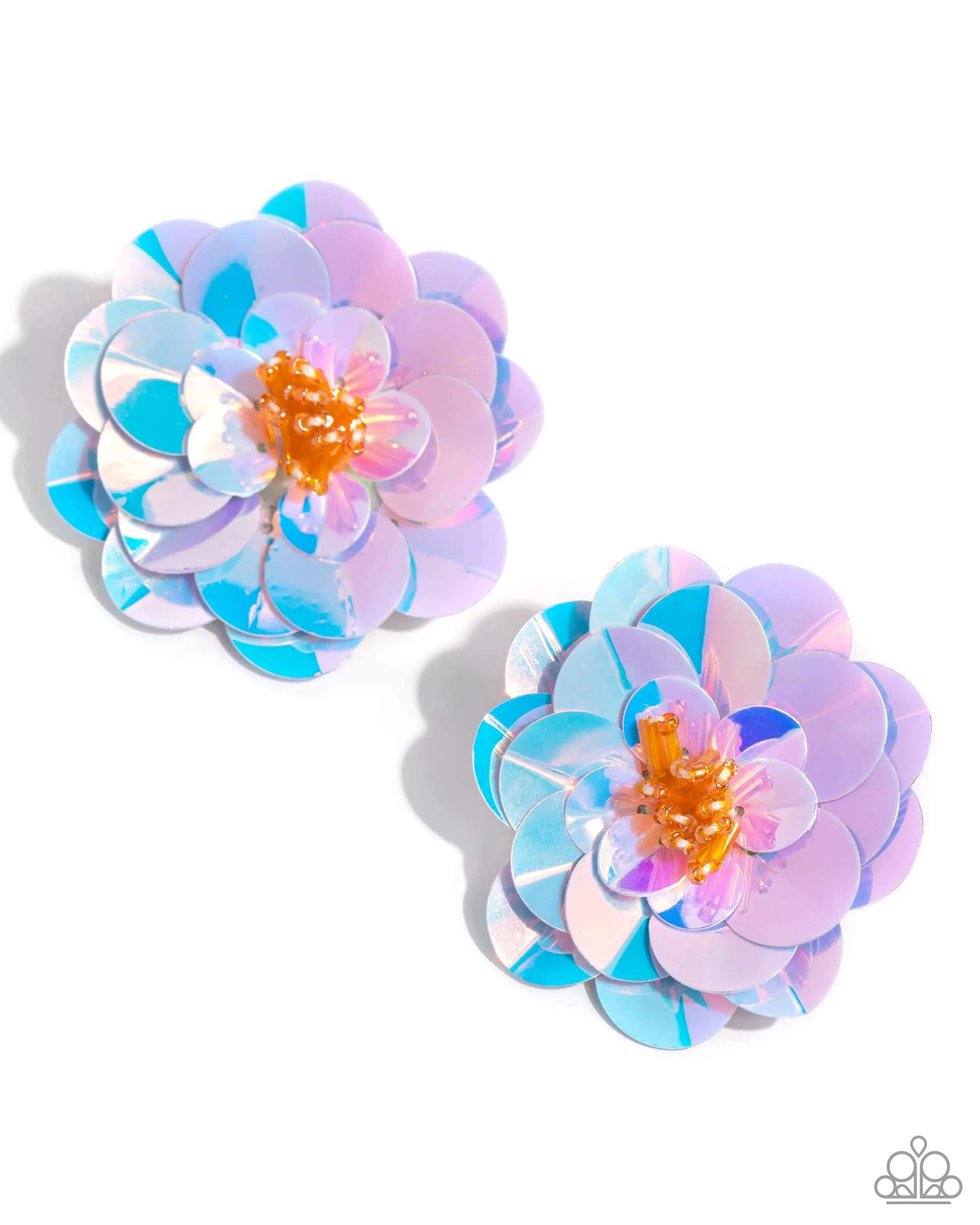Paparazzi Floating Florals - Multi Sequins Earrings