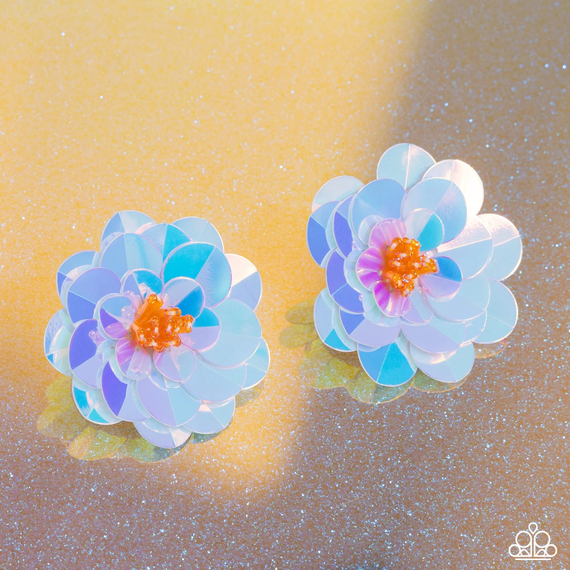 Paparazzi Floating Florals - Multi Sequins Earrings