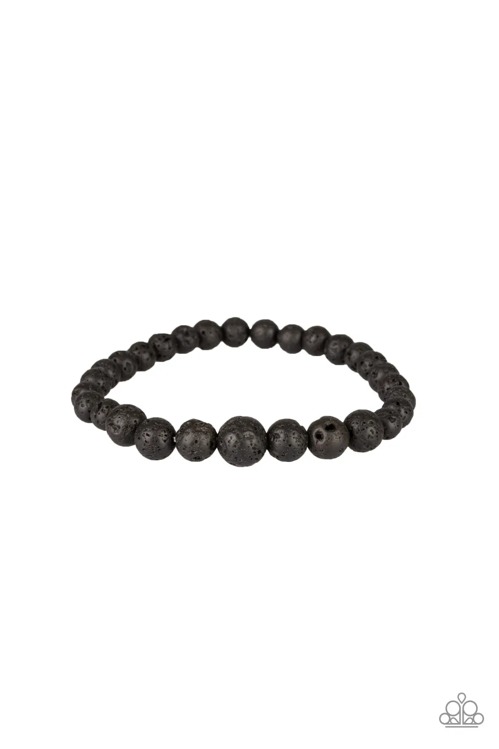 Paparazzi - Focused - Black Lava Stone Bracelet