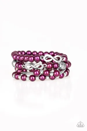 Paparazzi - Limitless Luxury Purple Pearl Bracelet