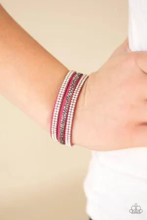 Paparazzi - Mega Glam - Pink Urban Bracelet