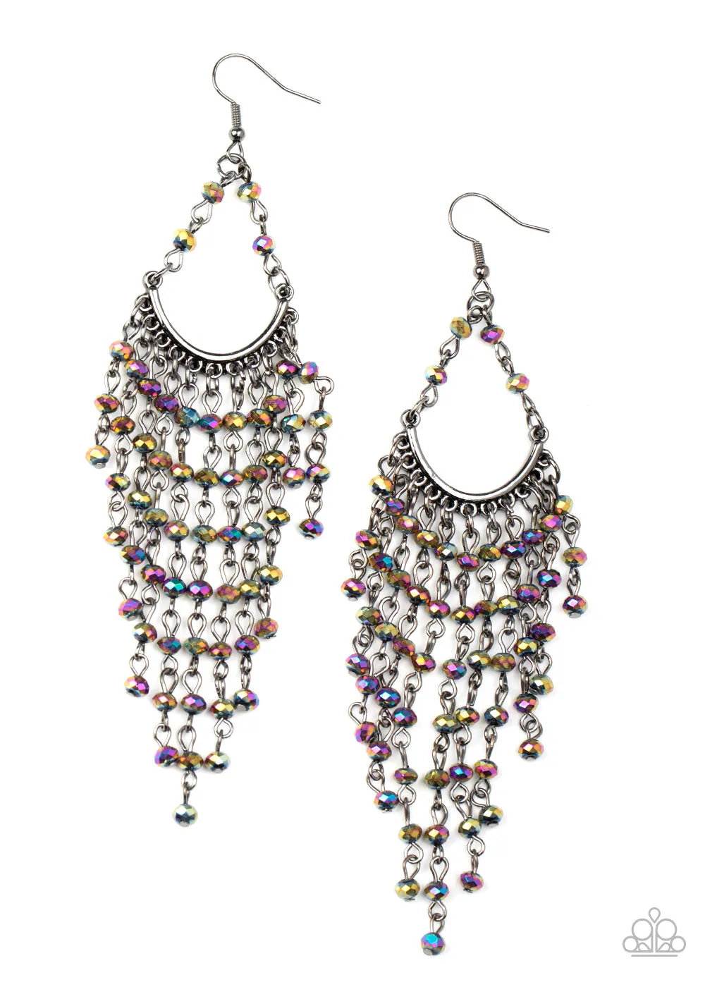 Paparazzi Metro Confetti - Multi Oil Spill Earrings