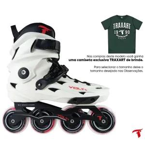 Patins Volt   2.0 Branco - 80mm ABEC-9