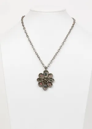 Pave Diamond and Tourmaline Neckalce