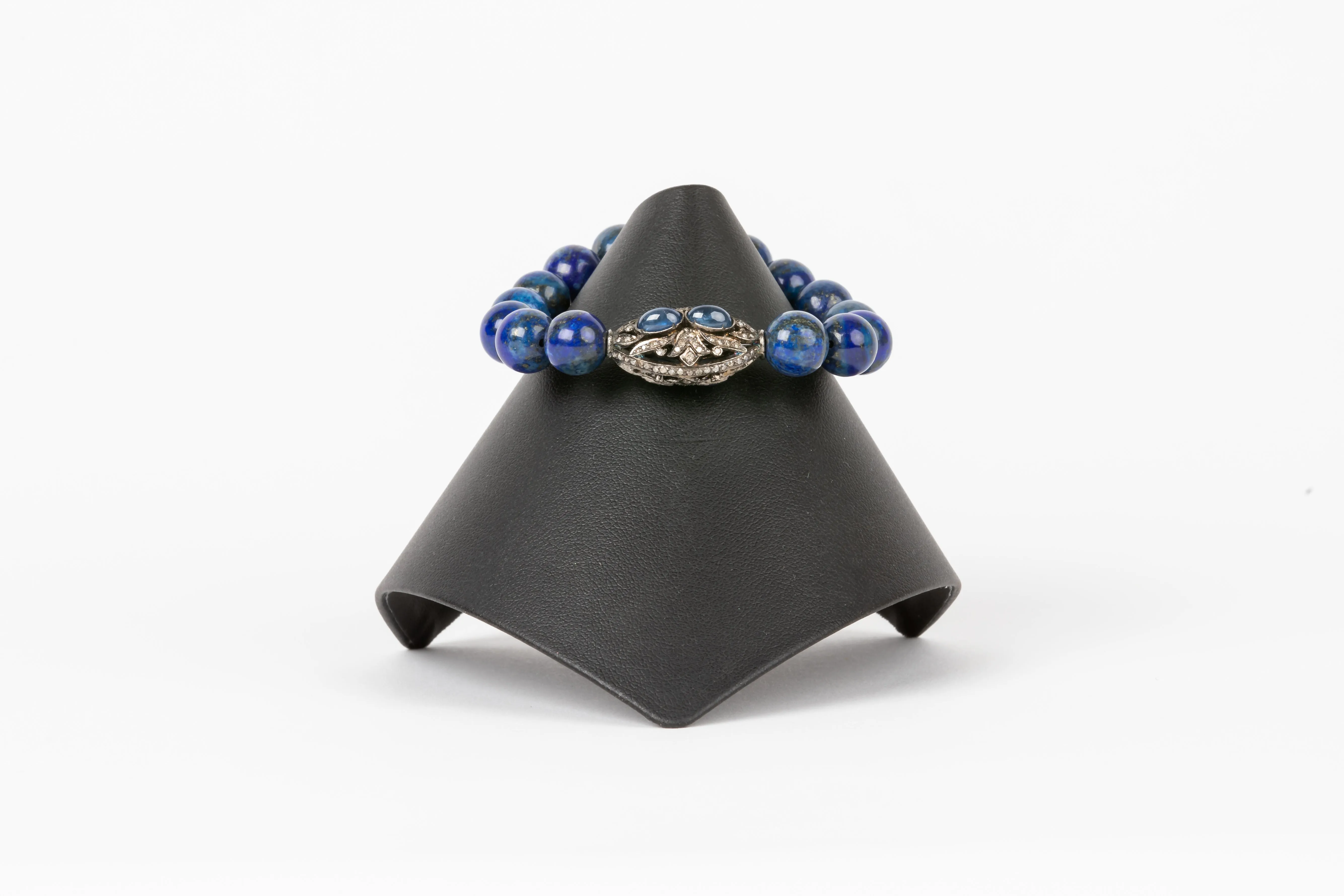 Pave Diamond, Kyanite, Lapis Bracelet