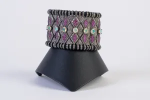 Pave Diamond ruby Opal Bracelet