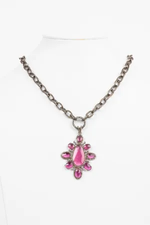Pave Diamond, Tourmaline Necklace
