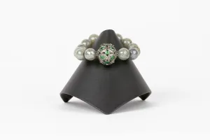 Pave Diamond, Tsavorite , Labradorite Bracelet