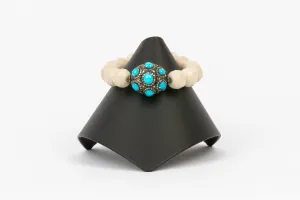 Pave Diamond, Turquoise, Agate Bracelet