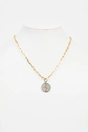 Pave Diamond,  Vermeil Necklace