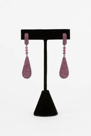 Pave  Ruby Earrings