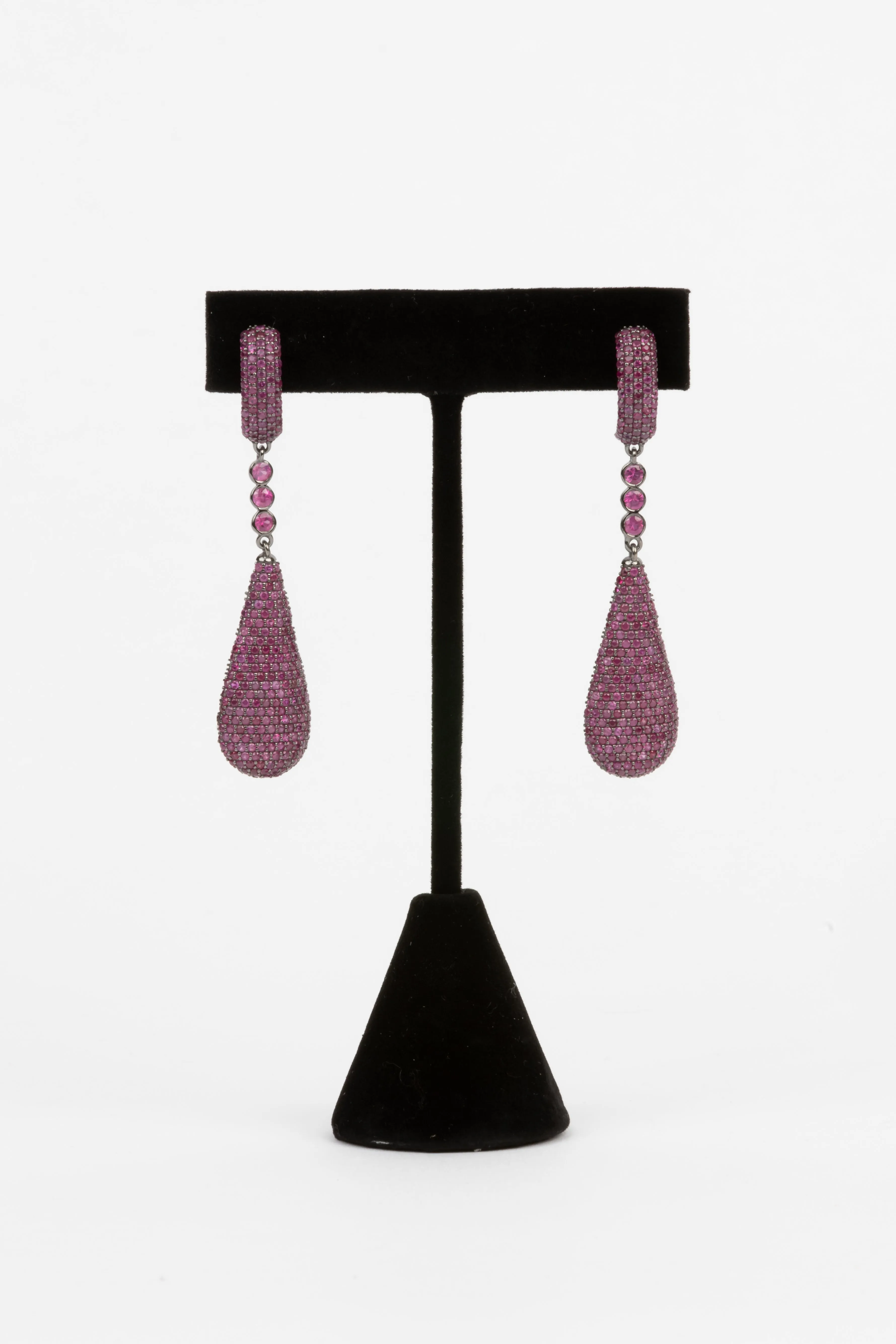 Pave  Ruby Earrings