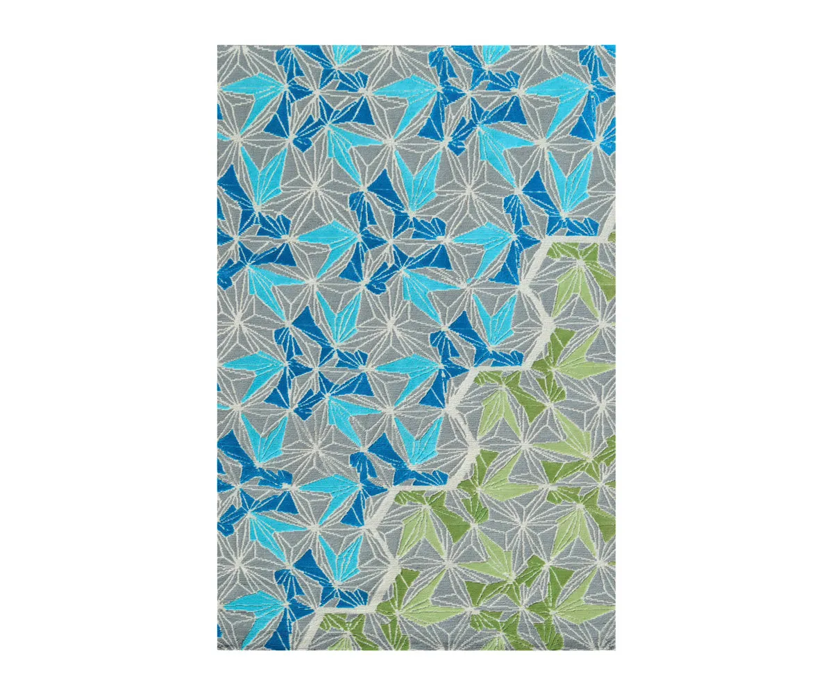 PCH Wool Rug In Blue / Grey Limited Edition