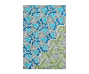 PCH Wool Rug In Blue / Grey Limited Edition