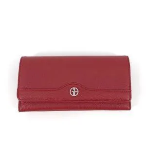 Pebble Leather Receipt Wallet