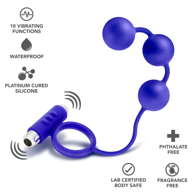 Performance - Penetrator - Anal Beads W/vibrating  Ring - Indigo