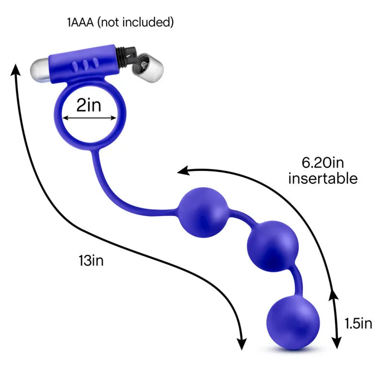 Performance - Penetrator - Anal Beads W/vibrating  Ring - Indigo