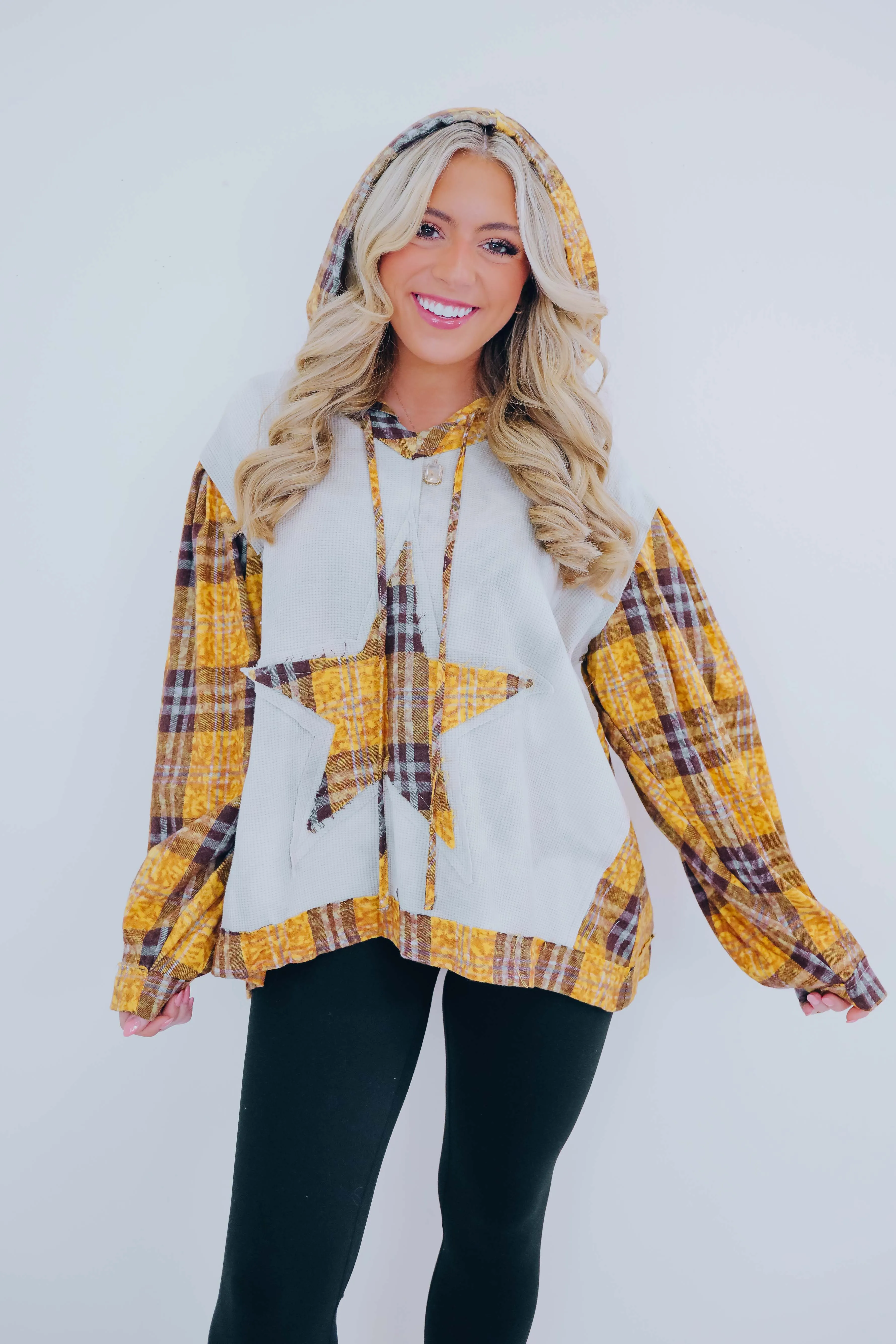 Perseus Star Patch Pullover Hoodie By POL - 3 Colors