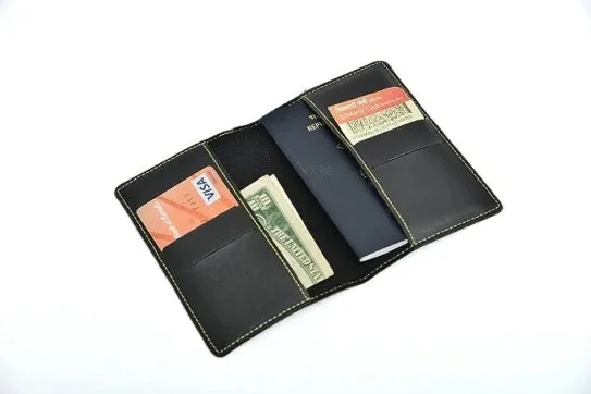 Personalized Lady Wallet and Passport Cover Combo - Black
