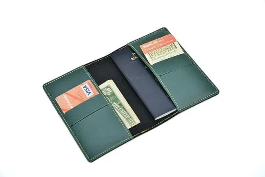 Personalized Lady Wallet and Passport Cover Combo - Green