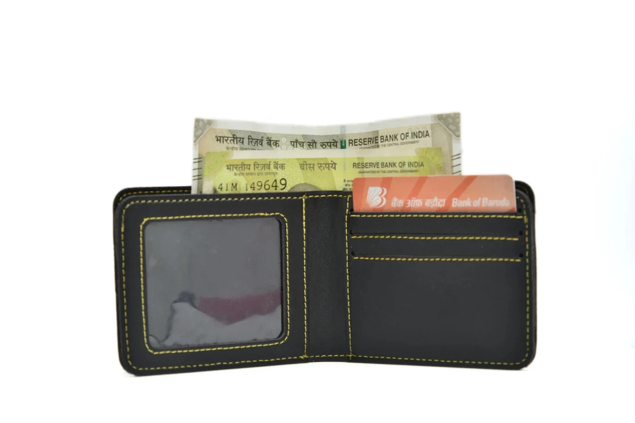 Personalized Men's Wallet and Eyewear Case - Black