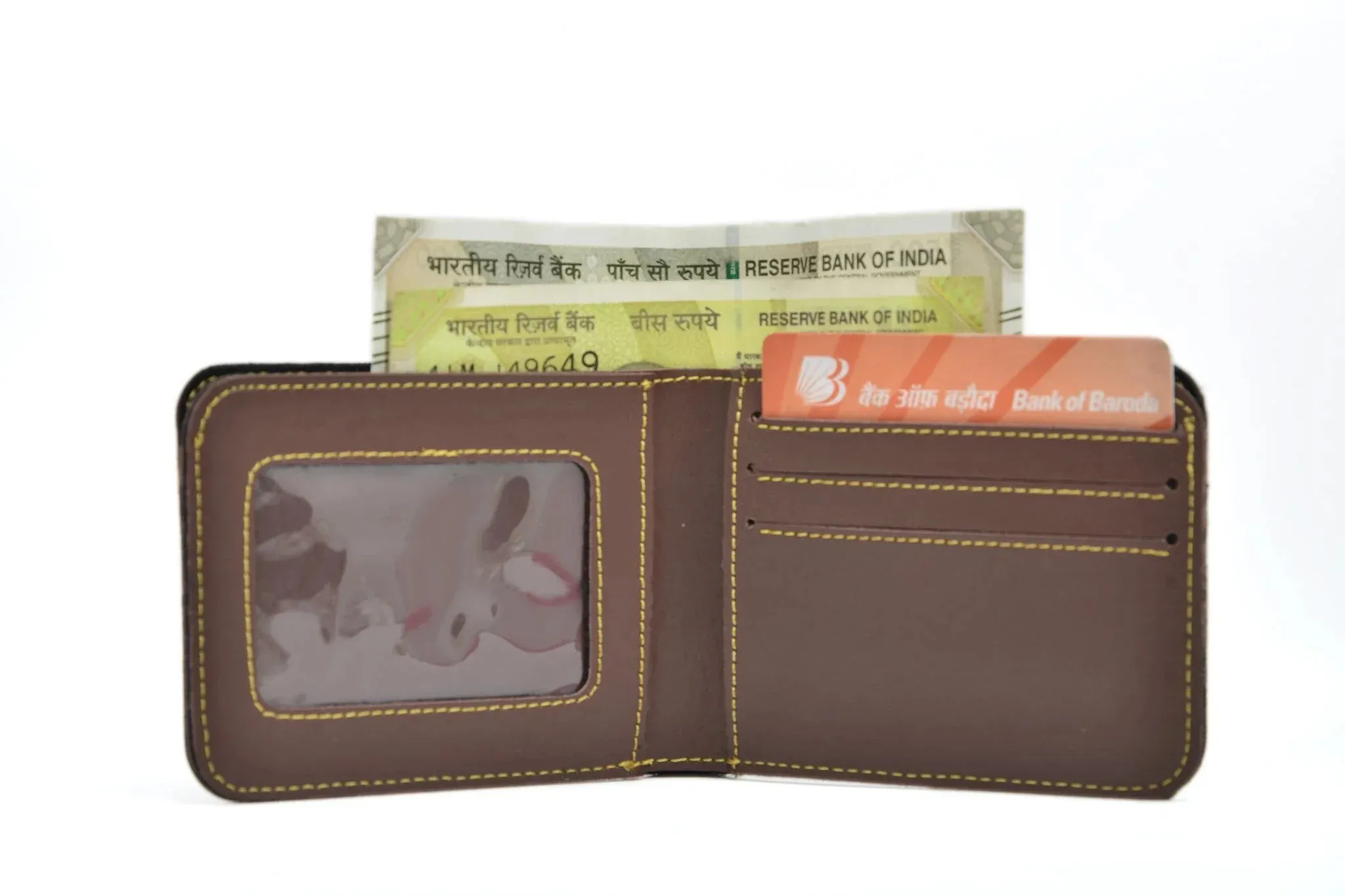 Personalized Men's Wallet and Eyewear Case - Brown