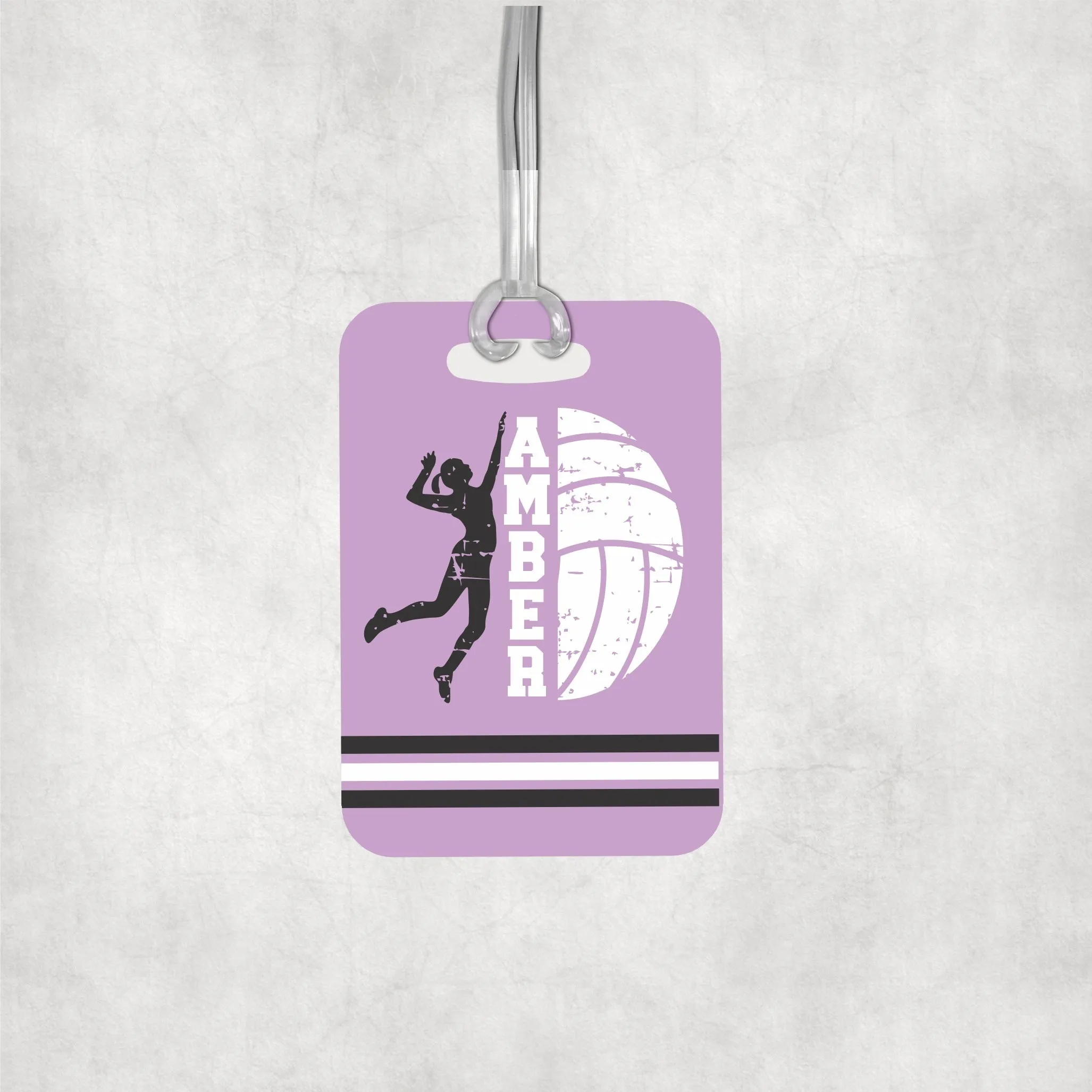 Personalized Volleyball Luggage Tag - Name Bag Tag - Gift for Boys