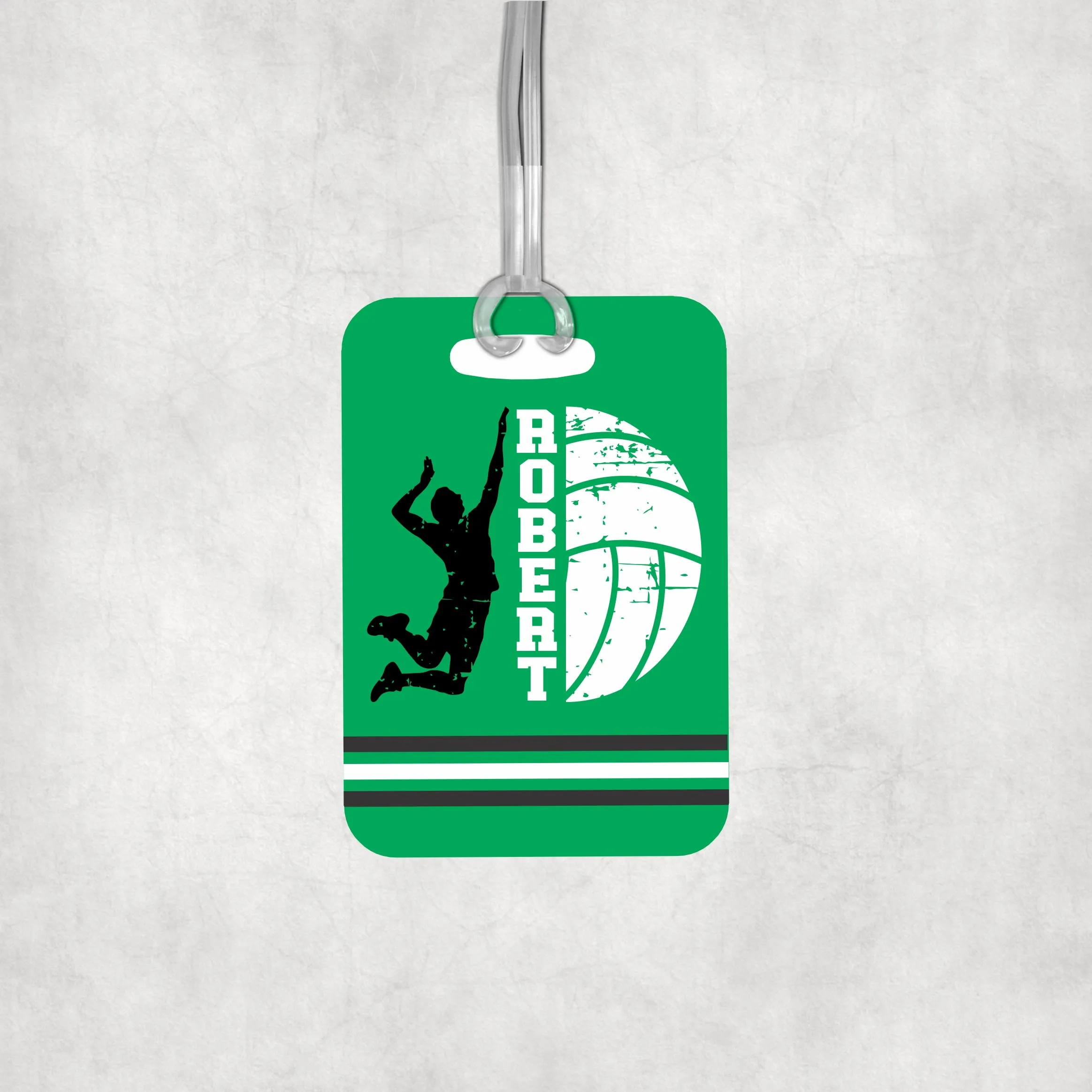 Personalized Volleyball Luggage Tag - Name Bag Tag - Gift for Boys