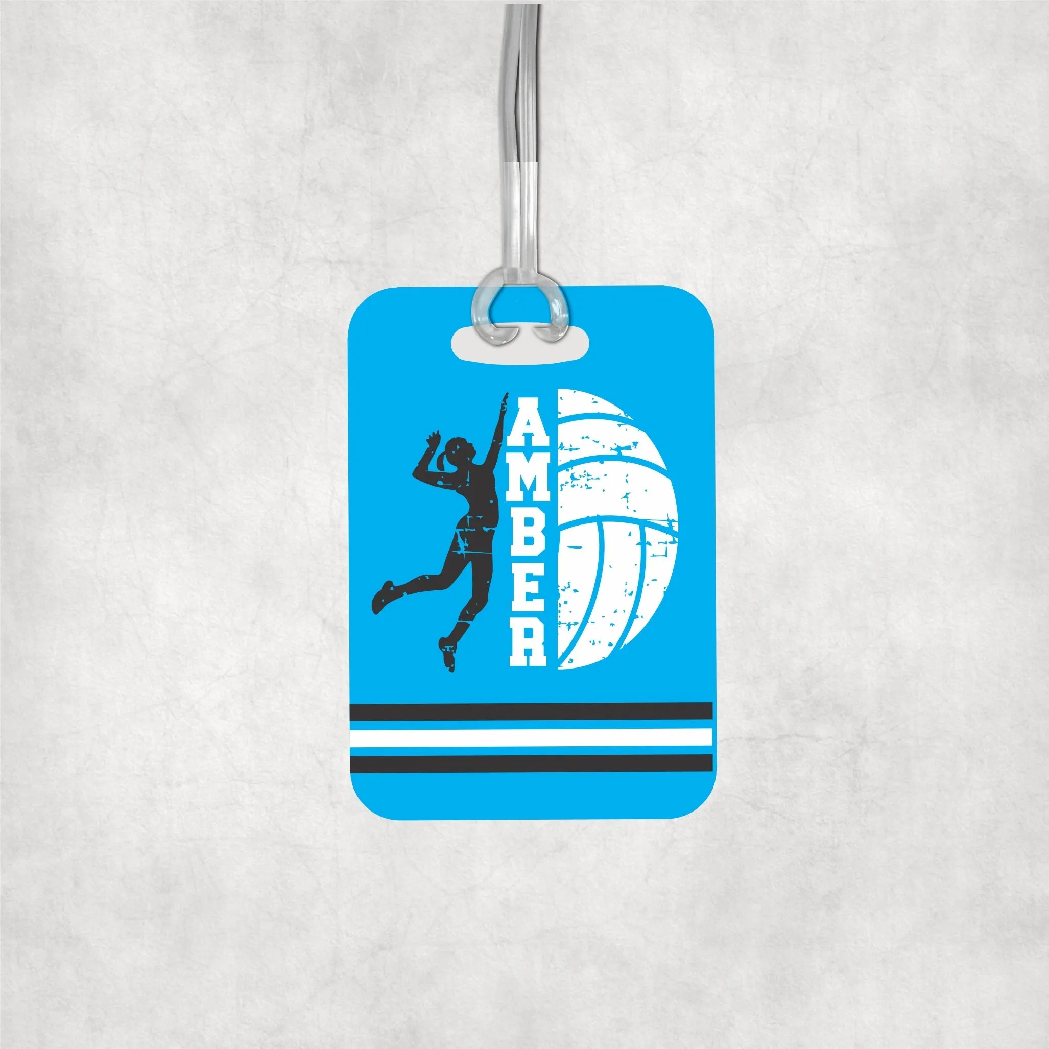 Personalized Volleyball Luggage Tag - Name Bag Tag - Gift for Boys