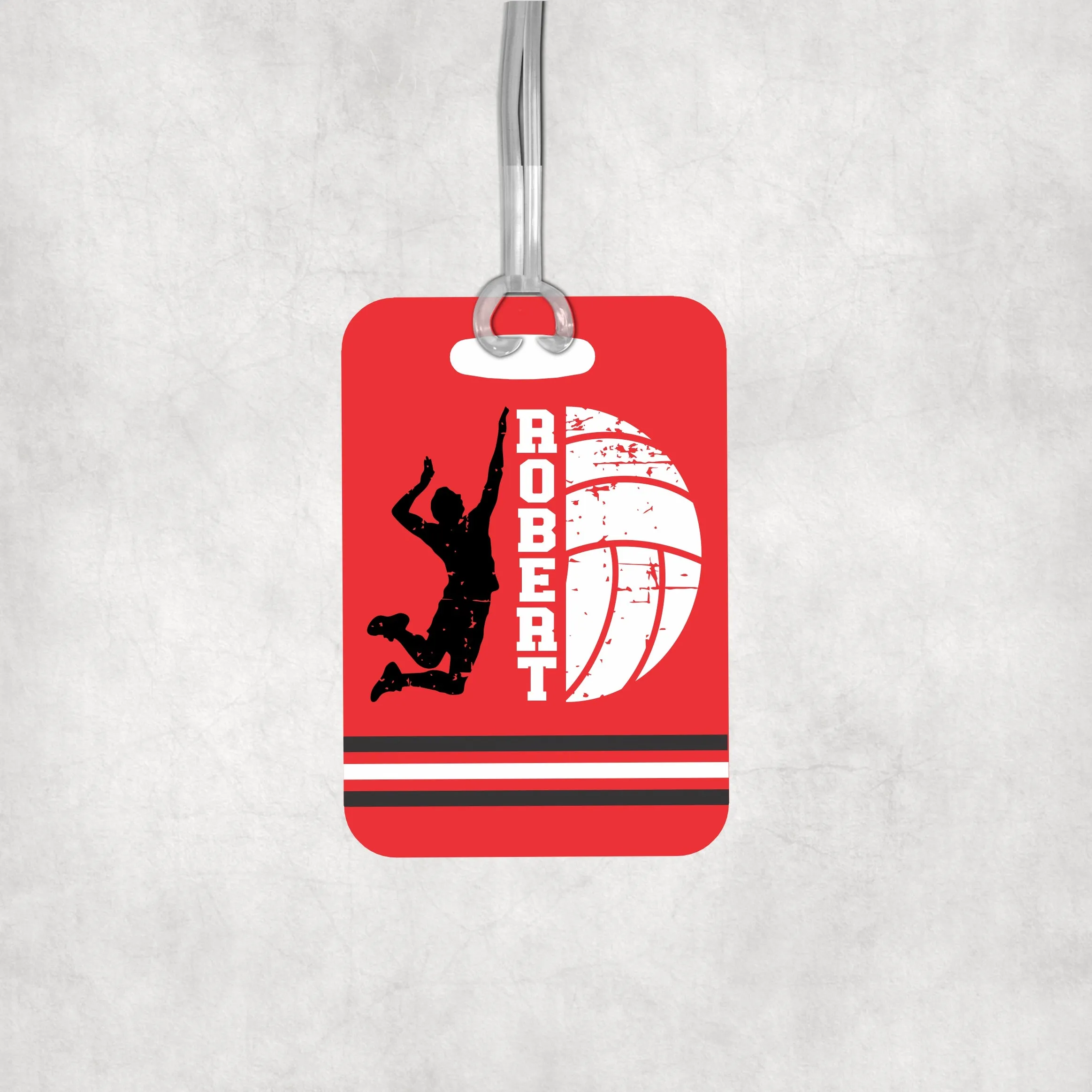 Personalized Volleyball Luggage Tag - Name Bag Tag - Gift for Boys