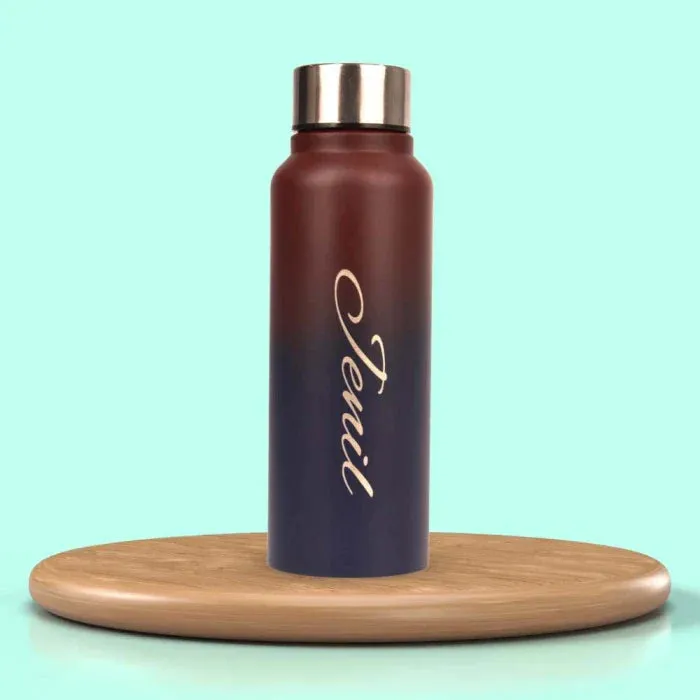 Personalized Women's Gift Combo with Bottle- Black