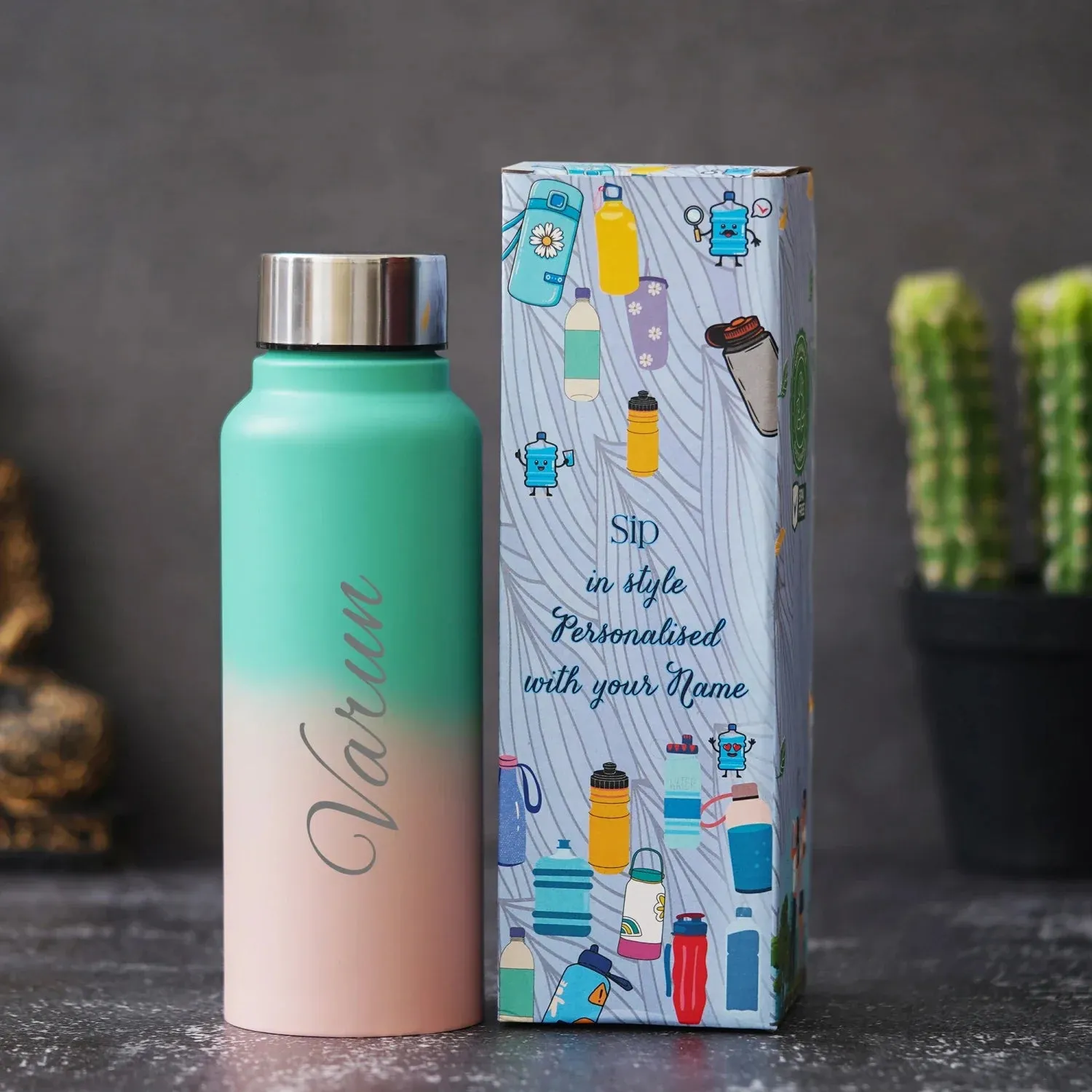 Personalized Women's Gift Combo with Bottle- Wine