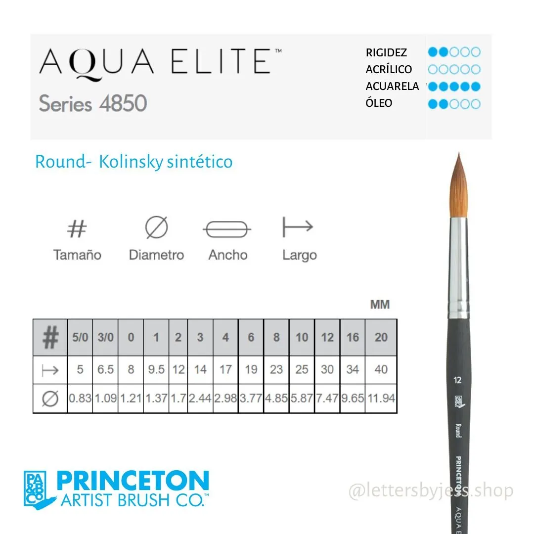 Pincel Princeton AQUA ELITE - ROUND
