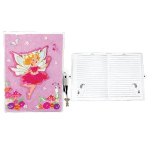 Pink Poppy Lockable Diary Pixie Fantasy 3D