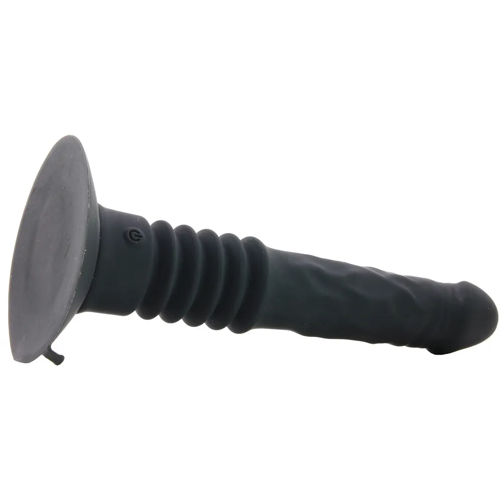 Pipedream Anal Fantasy Elite Collection Rechargeable Silicone Vibrating Ass Fucker 12 in. Thrusting Dildo With Suction Cup Black